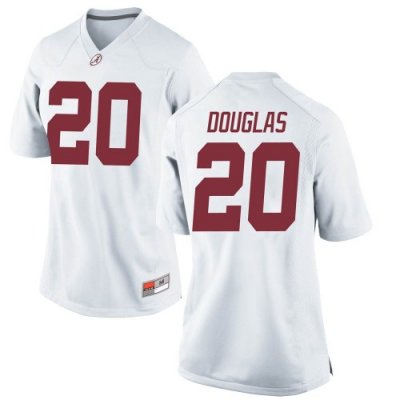 Women's Alabama Crimson Tide #20 DJ Douglas White Replica NCAA College Football Jersey 2403DOHY0